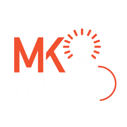 LOGO MKTRES60 SIN FONDO blanco y naranja
